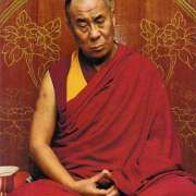 The dalai lama tenxin gyatso in meditation